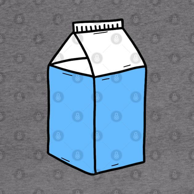 cute blue Milk carton by Artmmey